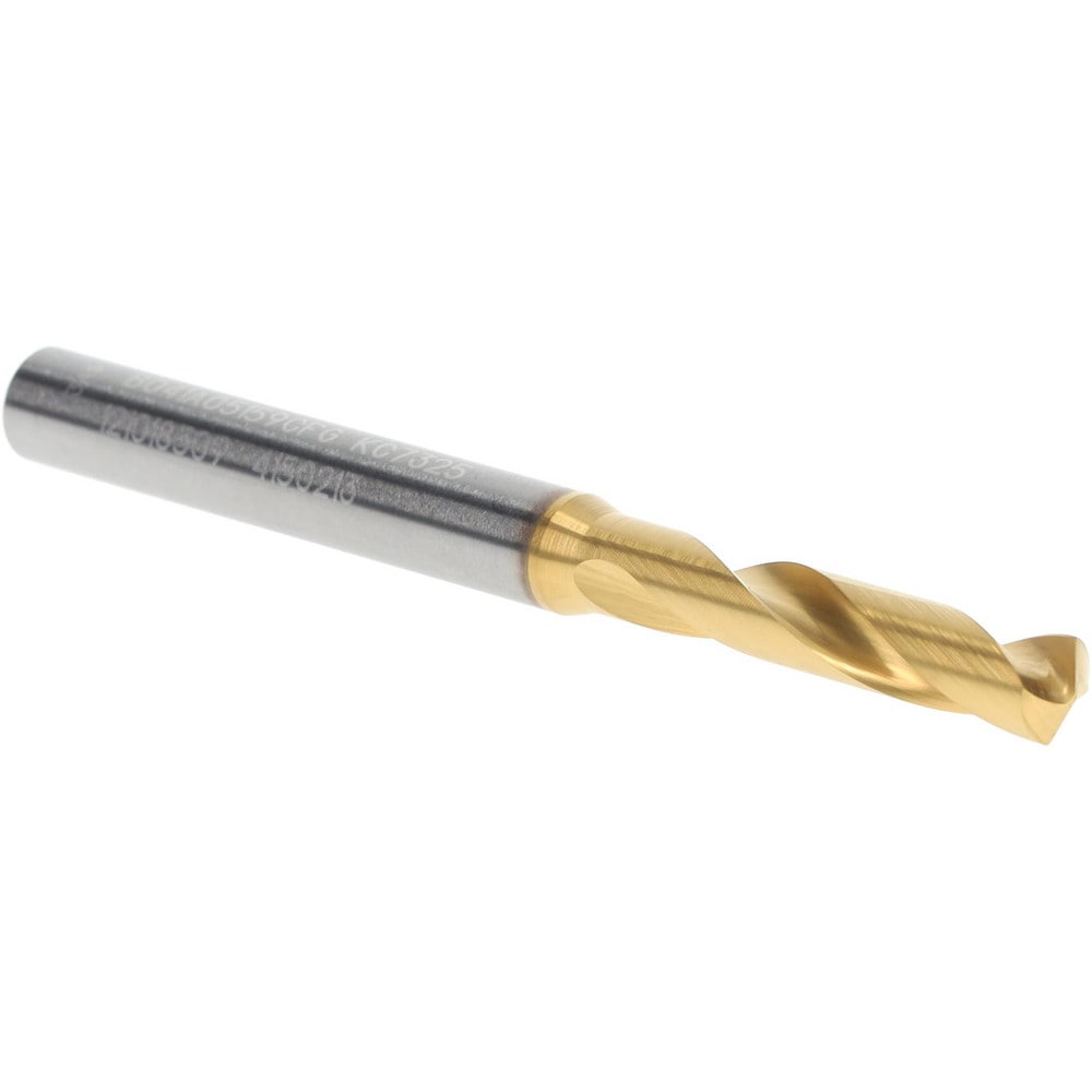 Screw Machine Length Drill Bit: 13/64" Dia, 140 deg Point, Solid Carbide