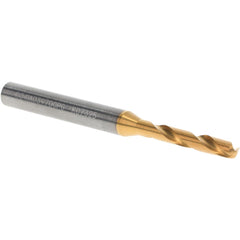 Screw Machine Length Drill Bit: 5/32" Dia, 140 deg Point, Solid Carbide