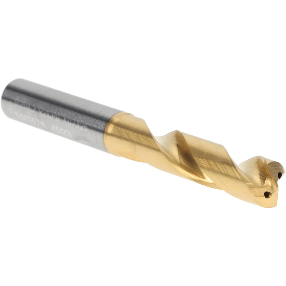 Screw Machine Length Drill Bit: 25/64" Dia, 140 deg Point, Solid Carbide