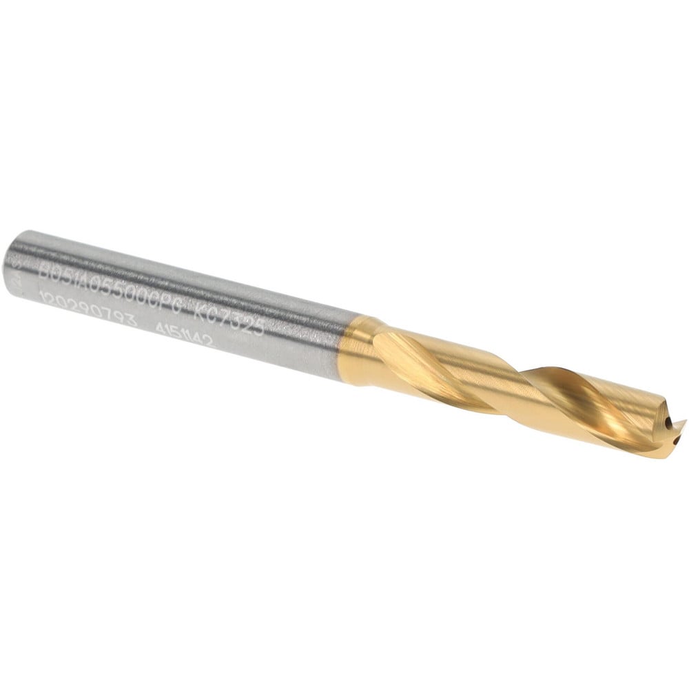 Screw Machine Length Drill Bit: 5.50 mm Dia, 140 deg Point, Solid Carbide