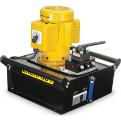 Power Hydraulic Pumps & Jacks; Type: Electric Hydraulic Pump; 1st Stage Pressure Rating: 10000; 2nd Stage Pressure Rating: 10000; Pressure Rating (psi): 10000; Oil Capacity: 10 gal; Actuation: Double Acting; Cylinder Operating Function: Advance, Hold and