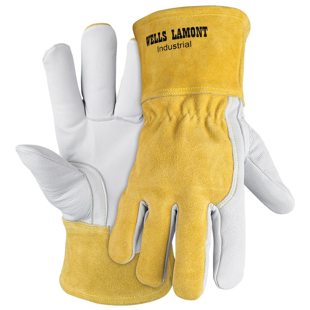 Welding Gloves: Wells Lamont Size X-Large, Leather, Pair, for MIG Welding