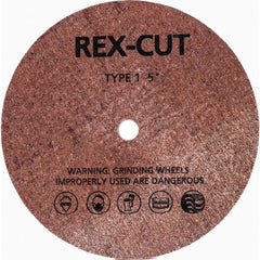 Deburring Wheel: 5" Dia, 1/2" Face Width, 1/2" Hole, Aluminum Oxide