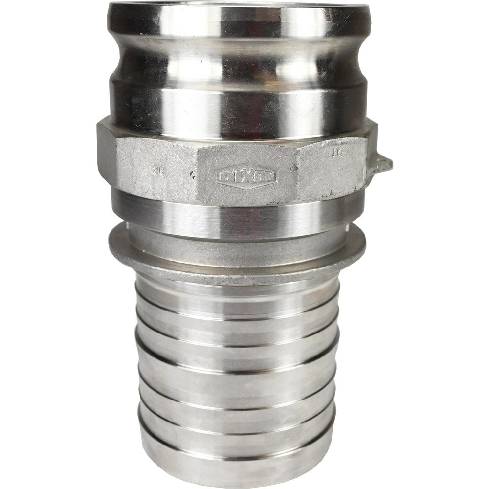 Suction & Discharge Hose Couplings; Type: Type E Adapter; Coupling Type: Cam & Groove; Coupling Descriptor: Swivel Adapter x Hose Shank; Material: Aluminum; Coupler Size (Fractional Inch): 2; Thread Size: Non-Threaded; Hose Size: 2