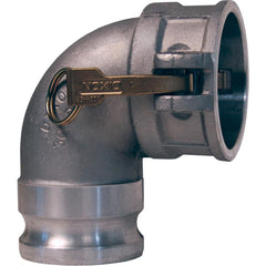 Suction & Discharge Hose Couplings; Type: Type D Elbow; Coupling Type: Cam & Groove; Coupling Descriptor: Coupler x 90¬∞ FNPT; Material: Aluminum; Coupler Size (Fractional Inch): 2; Thread Size: 2; Hose Size: 2