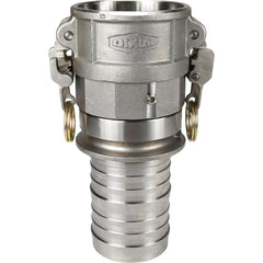 Suction & Discharge Hose Couplings; Type: Type C Coupler; Coupling Type: Cam & Groove; Coupling Descriptor: Swivel EZ Boss-Lock Coupler x Crimp Shank; Material: Stainless Steel; Coupler Size (Fractional Inch): 3; Thread Size: Non-Threaded; Hose Size: 3