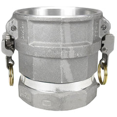 Suction & Discharge Hose Couplings; Type: Type D Coupler; Coupling Type: Cam & Groove; Coupling Descriptor: Swivel EZ Boss-Lock Coupler x FNPT; Material: Stainless Steel; Coupler Size (Fractional Inch): 4; Thread Size: 4; Hose Size: 4