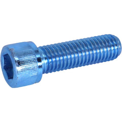 Hex Socket Cap Screw: M8x1.25 Thread, 35.00 mm Length Under Head, 12.9 Alloy Steel, Zinc-Blue Trivalent Chromate Finish