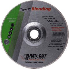 Deburring Wheel: 5" Dia, 1/4" Face Width, 7/8" Hole, Aluminum Oxide