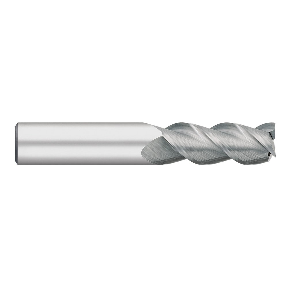 Square End Mill: 1/4" Dia, 3/4" LOC, 3 Flute, Solid Carbide