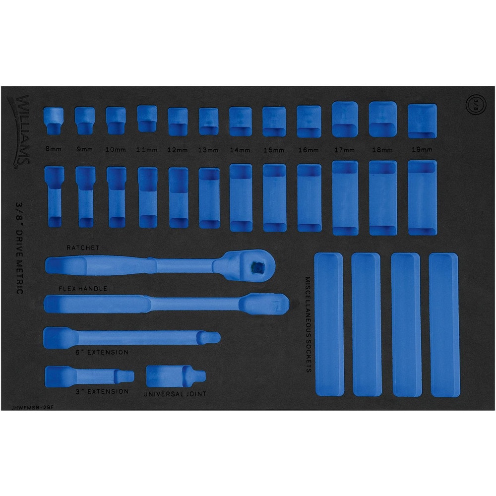 Tool Box Case & Cabinet Inserts; Type: Foam Insert; For Use With: Foam Only tools not included, fits JHWB-108, JHWB-110, JHWB-140A, JHWB-40B, JHWB-52EHA, JHWBM-1208, JHWBM-1209, JHWBM-1210, JHWBM-1211, JHWBM-1212, JHWBM-1213, JHWBM-1214, JHWBM-1215, JHWBM