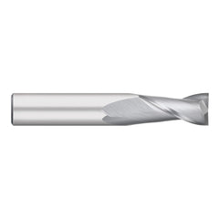 Square End Mill: 3/16" Dia, 5/8" LOC, 2 Flute, Solid Carbide