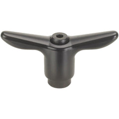 Adjustable Clamping Handle: T-Handle, M10x1.5 Thread, Fiberglass-Reinforced Plastic Handle, 19.00 mm Hub Dia, Black