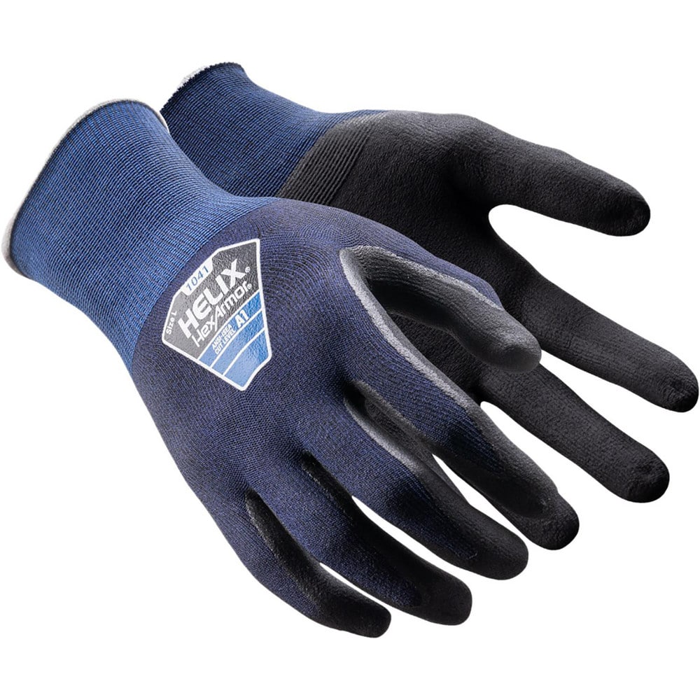 Cut, Puncture & Abrasion-Resistant Gloves: Helix 1041, Size X-Small, ANSI Cut A1, ANSI Puncture 2, Nitrile, Nylon