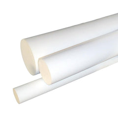 Plastic Rod: 60" Long, 1.25" Dia, Natural Color, Opaque, 5000 psi Tensile Strength