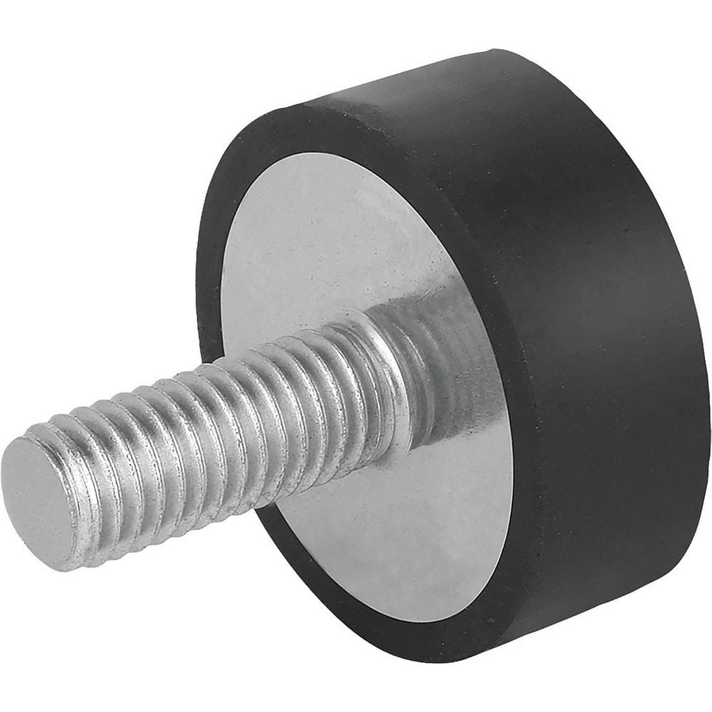 Vibration Isolators; Isolator Type: Standard Deflection; Insert Material: Stainless Steel; Isolator Material: Natural Rubber; Maximum Load Capacity: 184.34; Top Diameter: 40.00; Bottom Diameter: 40; Thread Size: M8; Overall Width: 2