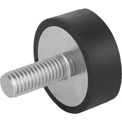 Vibration Isolators; Isolator Type: Standard Deflection; Insert Material: Stainless Steel; Isolator Material: Natural Rubber; Maximum Load Capacity: 8.99; Top Diameter: 8.00; Bottom Diameter: 8; Thread Size: M3; Overall Width: 0