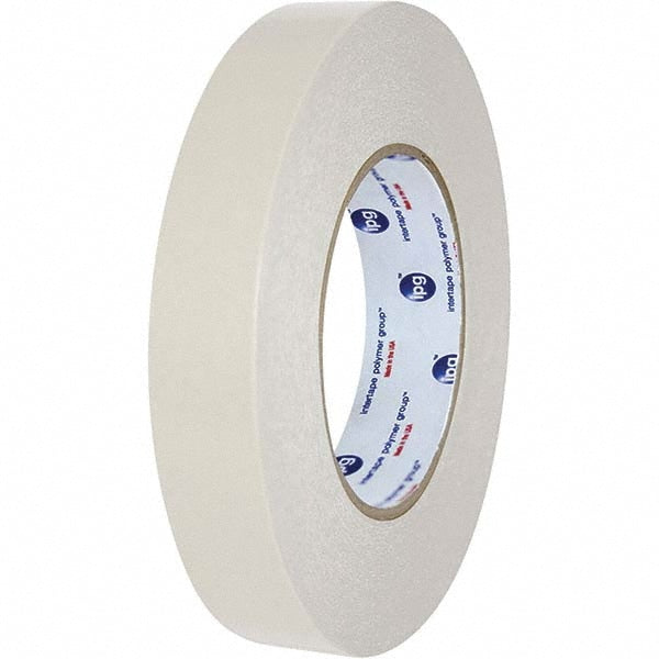 White Double-Sided UPVC Tape: 50.8 mm Wide, 55 m Long, 8.9 mil Thick, Acrylic Adhesive