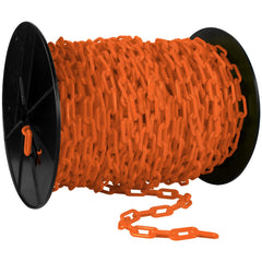 Barrier Rope & Chain; Type: Safety Chain; Snap End Material: Polyethylene, Plastic; Hook Fitting Material: Plastic; Color: Safety Orange; Link Type: Straight Link; Rope/ Chain Material: Polyethylene, Plastic