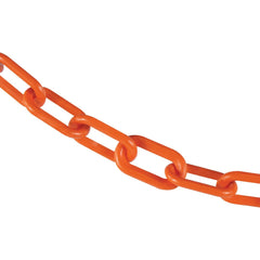 Barrier Rope & Chain; Type: Safety Chain; Snap End Material: Polyethylene, Plastic; Hook Fitting Material: Plastic; Color: Safety Orange; Link Type: Straight Link; Rope/ Chain Material: Polyethylene, Plastic