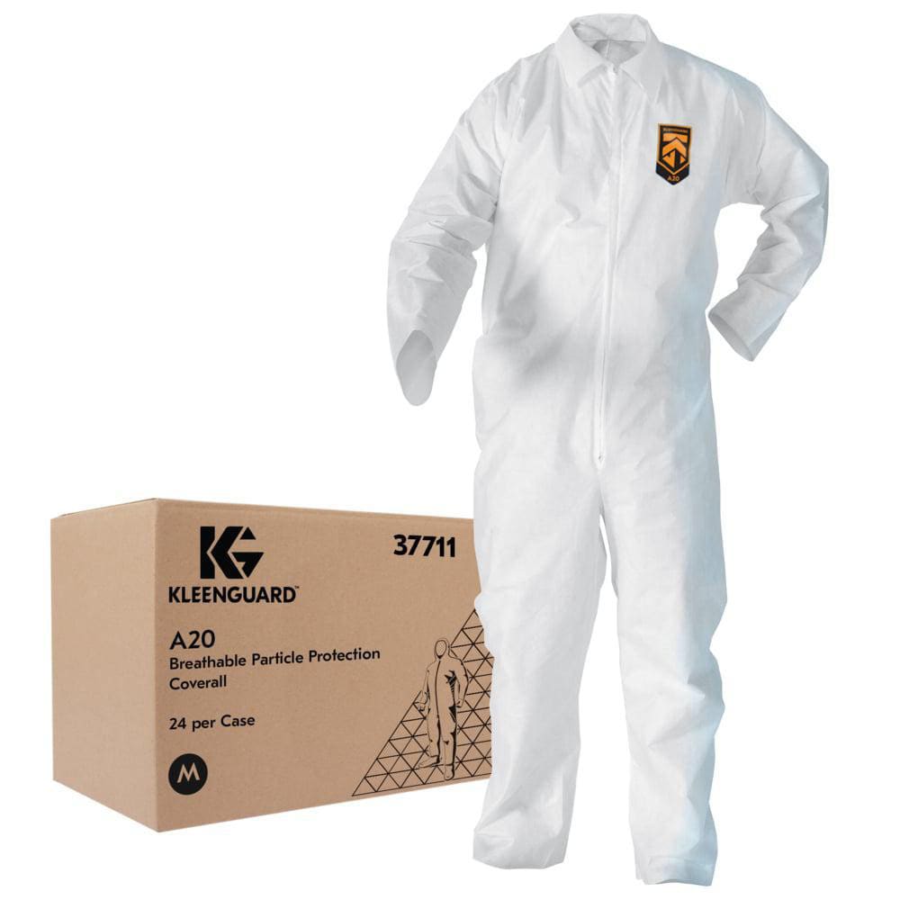 Disposable Coveralls: Particle Protection Protection, Size Large, SMS, Zipper Closure