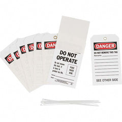 Do Not Operate Tag: 7" High, 4" Wide, Polyester, "DANGER"