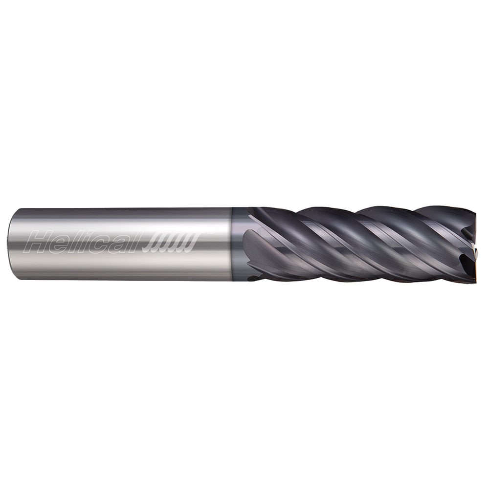 Square End Mill: 3/8" Dia, 1/2" LOC, 5 Flute, Solid Carbide