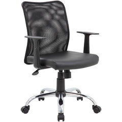 Task Chair:  Vinyl,  Adjustable Height,  Black