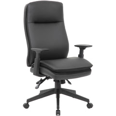 Task Chair:  Vinyl,  Adjustable Height,  Black