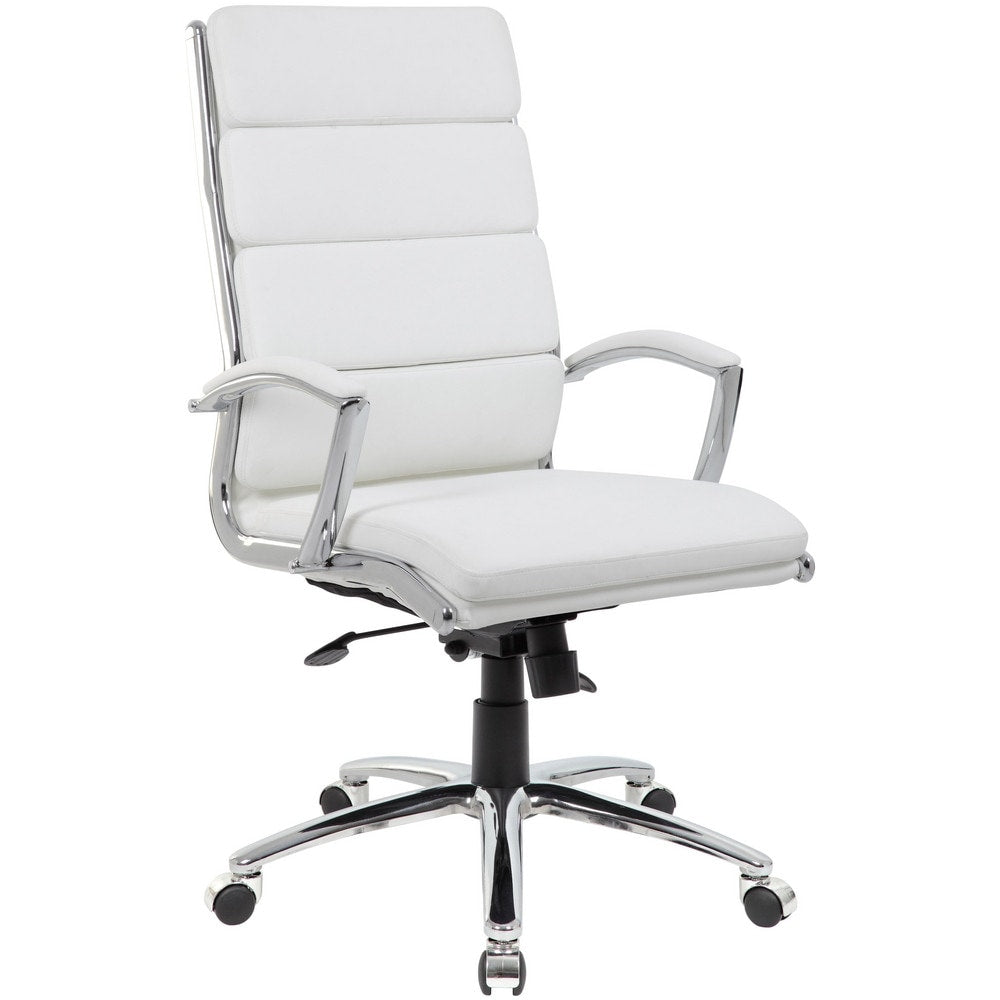 Task Chair:  Vinyl,  Adjustable Height,  White