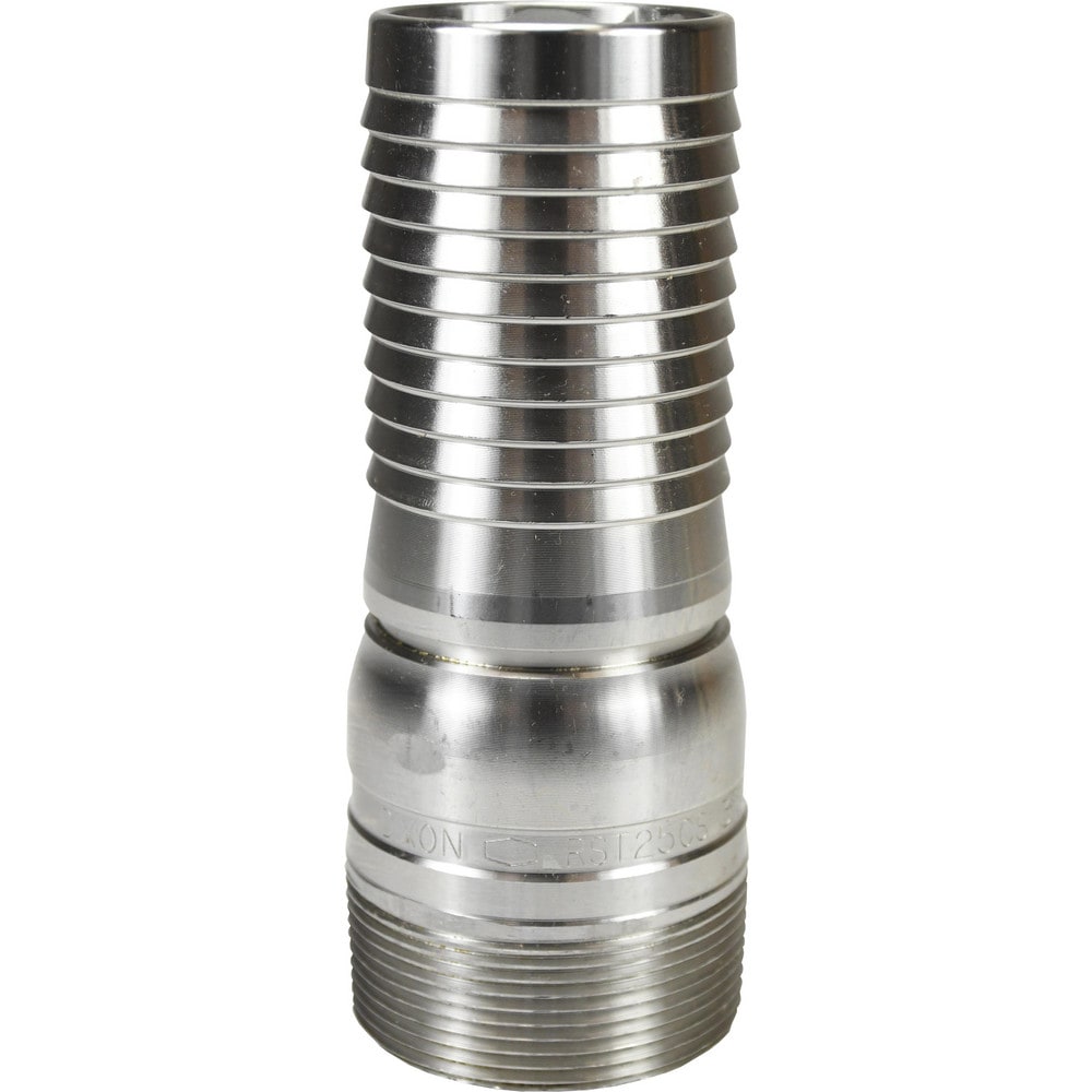 Suction & Discharge Hose Couplings; Type: King Crimp Style Combination Nipple; Coupling Type: Crimp Stem x MNPT; Coupling Descriptor: King Crimp Stem x Hose; Material: Stainless Steel; Coupler Size (Fractional Inch): 2; Thread Size: 2; Hose Size: 2