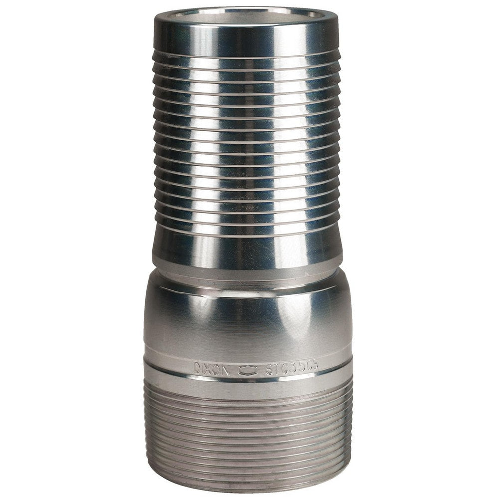 Suction & Discharge Hose Couplings; Type: King Crimp Style Combination Nipple; Coupling Type: Crimp Stem x MNPT; Coupling Descriptor: King Crimp Nipple; Material: Schedule 80 Plated Carbon Steel; Coupler Size (Fractional Inch): 4; Thread Size: 4; Hose Siz