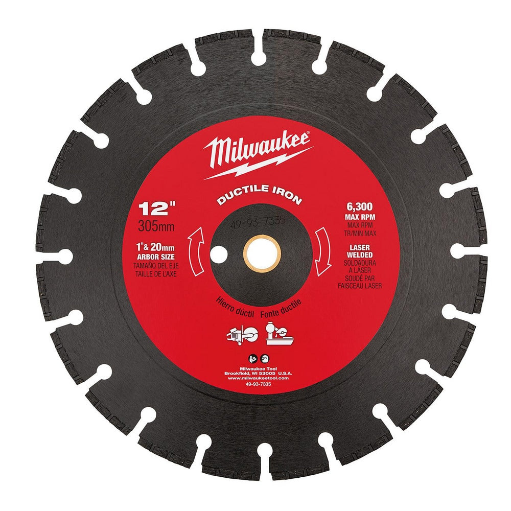 Wet & Dry-Cut Saw Blades; Blade Diameter (Inch): 12; Blade Material: Diamond, Steel; Blade Thickness (Inch): 1/8; Arbor Hole Diameter (Inch): 1