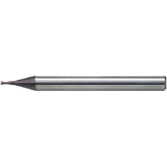 Square End Mill: 0.50 mm Dia, 1.00 mm LOC, 2 Flute, Solid Carbide