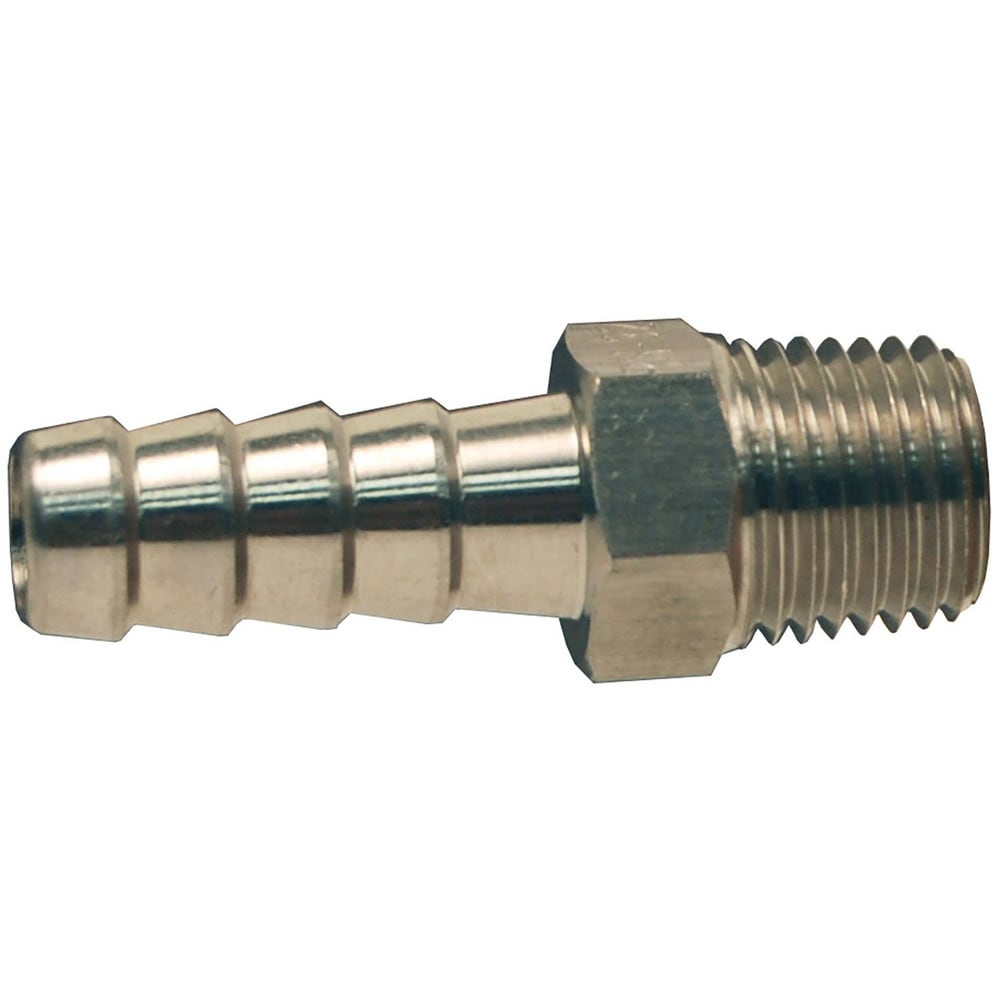 Barbed Hose Fittings; Fitting Type: Hose Barb Insert; Material: Stainless Steel; Thread Standard: MNPT; Thread Size: 3/4; End Connection: Hose Barb x Male NPT; Hose Inside Diameter (Inch): 5/8; Hose Outside Diameter: 5/8