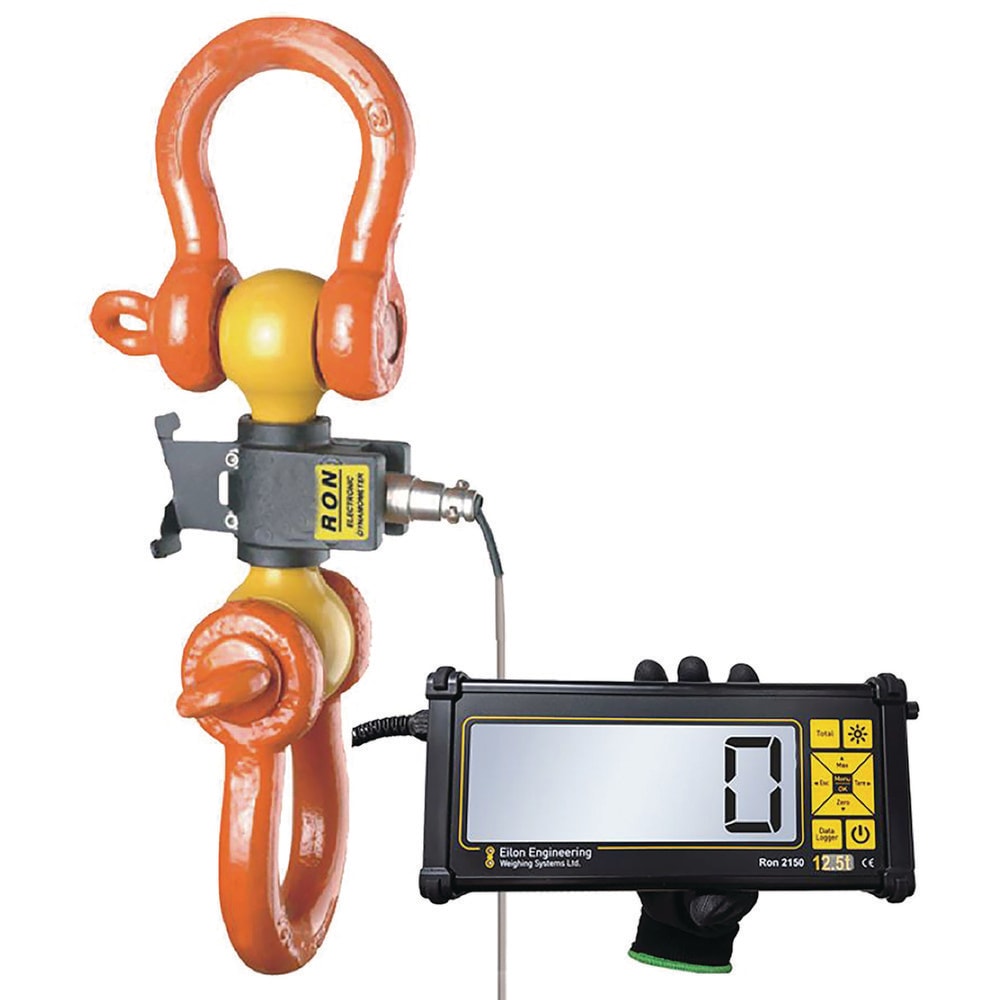 Crane Scales & Hanging Scales; Type: Shackle Type Wired Dynamometer; Capacity (Lb.): 500000.00; Capacity (kg): 226796.1850; Display Type: 6 Digit LCD, 5 Digit LCD; Scale Type: Dynamometer