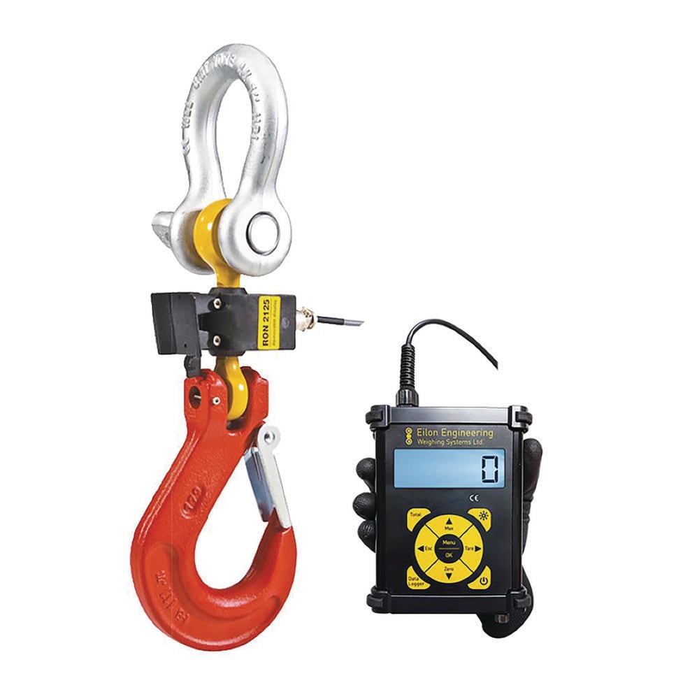 Crane Scales & Hanging Scales; Type: Hook Type Wired Crane Scale; Capacity (Lb.): 4000.00; Capacity (kg): 1814.3695; Display Type: 6 Digit LCD; Scale Type: Crane Scale