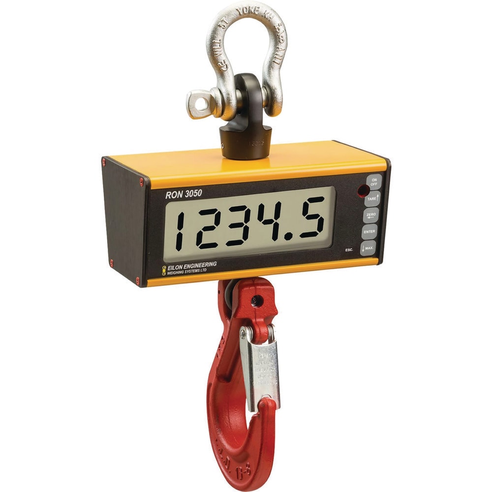 Crane Scales & Hanging Scales; Type: Crane Scale w/2" Display; Capacity (Lb.): 5000.00; Capacity (kg): 2267.9619; Display Type: 6 Digit LCD, 5 Digit LCD; Scale Type: Crane Scale