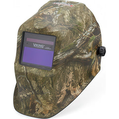 Welding Helmet: Camouflage, Proprietary Nylon, Shade 9-13, Ratchet Adjustment