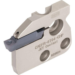 Indexable Grooving Cartridges; Cutting Direction: Left Hand; Compatible Insert Style: S.., D..; Compatible Insert Size Code: 3, 4; Insert Width: 0.1570 in; Series: CAEFR/L-CHP; Overall Length: 1.63; Overall Width: 0