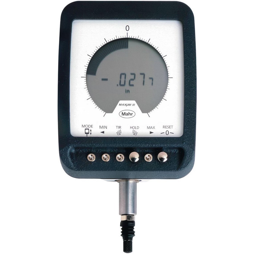 LCD Electronic Drop Indicator: 0.0400" Max, 0.5000% Accuracy, Lug Back