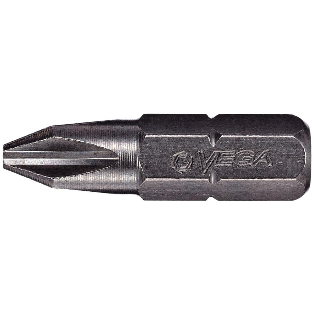 Phillips Screwdriver Bits; Point Size: #1; Drive Size: 1/4; Reversible: No; Quick-change: No; Overall Length (Inch): 1; Impact Rated: Yes