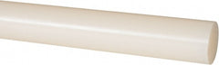 Plastic Rod: Nylon 6 & 12, 2' Long, 1-1/4" Dia, Natural