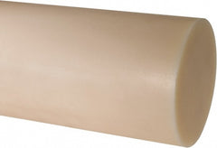 Plastic Rod: Cast Nylon, 1' Long, 5" Dia, Natural