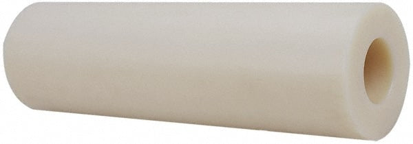 Plastic Round Tube: 3" ID, 5" OD, 2' OAL, Natural, Cast Nylon