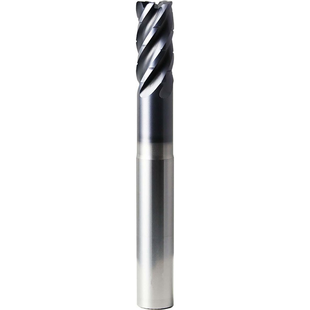 Corner Radius End Mill: 25 mm Dia, 53.00 mm LOC, 5.00 mm Radius, 5 Flute, Solid Carbide