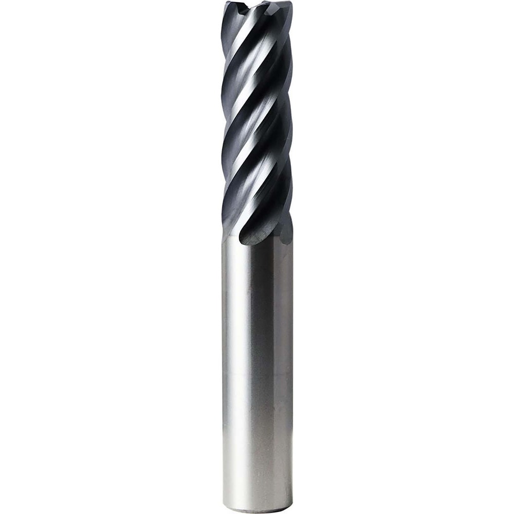 Corner Radius End Mill: 3/4" Dia, 2-1/4" LOC, 0.2500" Radius, 5 Flute, Solid Carbide