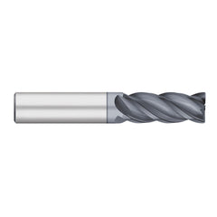 Corner Radius End Mill: 1/8" Dia, 1/2" LOC, 0.0050" Radius, 4 Flute, Solid Carbide