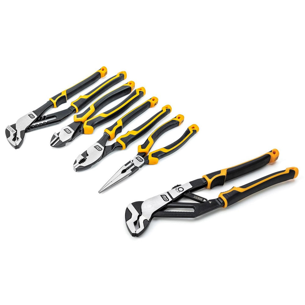 Plier Sets; Plier Type Included: Tongue & Groove, Diagonal Cutting, Long Nose, Slip Joint; Container Type: Carded; Handle Material: Dipped Vinyl; Includes: Tongue & Groove, 10" Cushion Grip Tongue & Groove Pliers, Diagonal Cutting, Long Nose, Slip Joint;