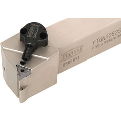 Indexable Turning Toolholder: PTGNR1223-CHP, 91.000 deg Lead Angle, Lever